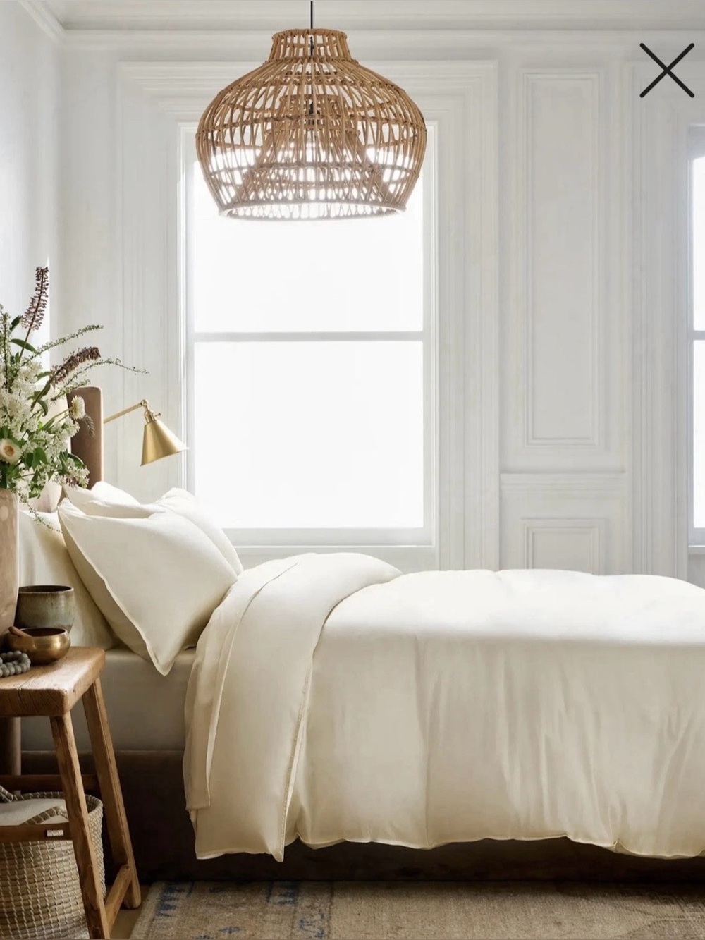 Quince Luxury Cream Bamboo Duvet Cover Soft Neutral Bedding